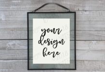 Single Floating Frame in White Poster 1