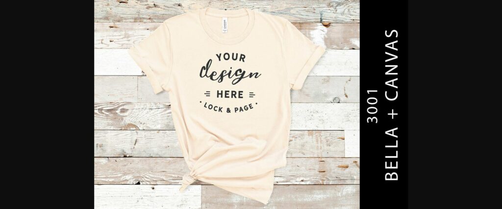 Soft Cream Bella Canvas 3001 Mockup Poster 1