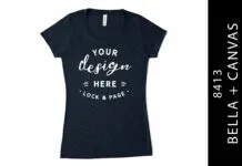 Solid Navy Bella Canvas 8413 Mockup Tee Poster 1