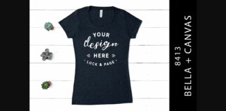 Solid Navy Triblend Bella Canvas 8413 Poster 1