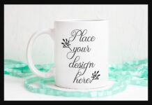 Spring Easter Coffee Mug Mockup Poster 1