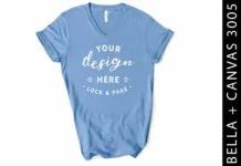 Steel Blue Bella Canvas 3005 V Neck Mock Steel Blue Bella Canvas 3005 V Neck Mock Poster 1