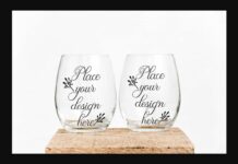 2 Wine Glass Mockup Poster 1