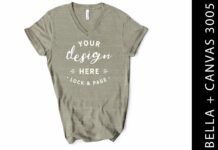 Stone Marble Bella Canvas 3005 V Neck Poster 1