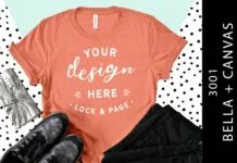 Sunset Bella Canvas 3001 T Shirt Mockup Sunset Bella Canvas 3001 T Shirt Mockup Poster 1