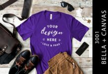 Team Purple Bella Canvas 3001 Mockup Poster 1