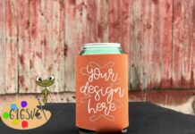 Texas Orange Can Cooler Mockup Poster 1