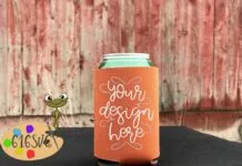 Texas Orange Can Cooler Mockup Texas Orange Can Cooler Mockup Poster 1
