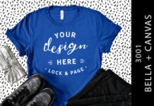 True Royal Bella Canvas 3001 Tee Mockup Poster 1