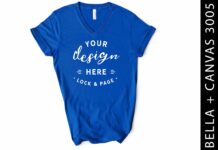 True Royal Bella Canvas 3005 V Neck Mock Poster 1