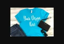 Turquoise Styled T-shirt Mockup Photo Poster 1