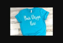 Turquoise Unisex T-shirt Mockup Photo Poster 1