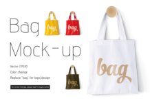 Vector Mockup Cotton Paper Bag Poster 1