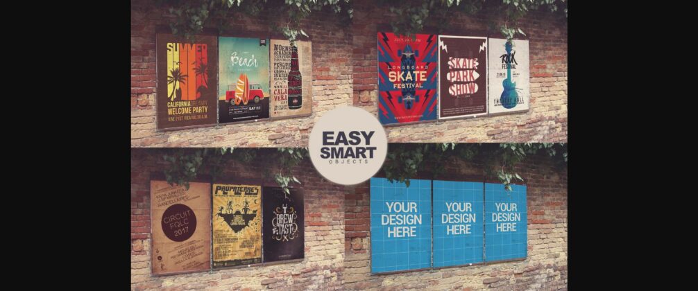Venetian Wall View 3 in 1 | Poster Mockup Poster 4