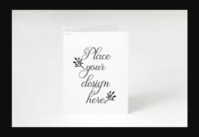 Vertical Greeting Card Mockup Photo Poster 1