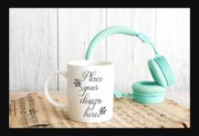 White Coffee Mug Mock Up Music Photo Poster 1