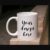 White Coffee Mug Mock Up on Wood