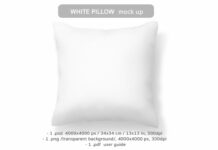 White Pillow Mockup Poster 1