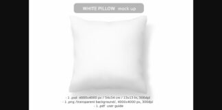 White Pillow Mockup Poster 1