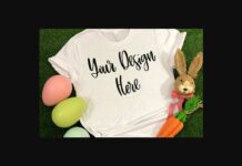 White Unisex Easter Styled T-Shirt Mockup Poster 1