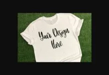 White Unisex T-Shirt Mockup Photo White Unisex T-Shirt Mockup Photo Poster 1