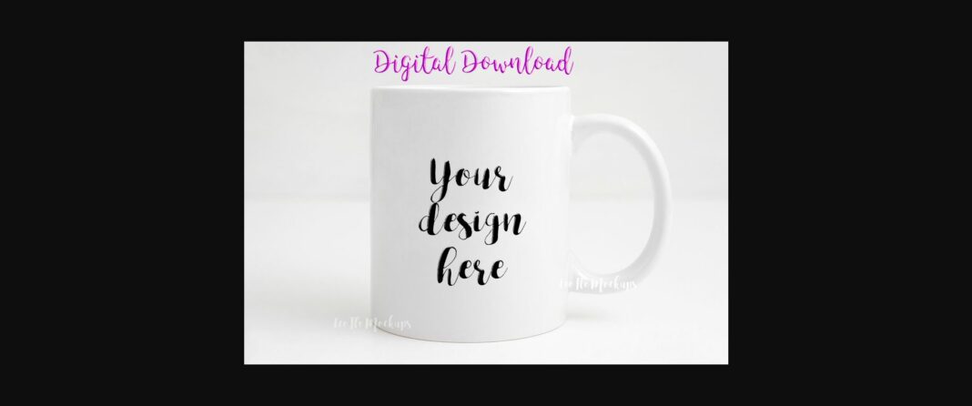 White Sublimation Coffee Mug Mockup Poster 4