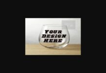 Wine Glass Mockup Poster 1