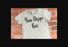 Youth Athletic Heather Unisex T-Shirt Mockup Poster 1