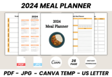 2024 Meal Planner Canva Template 2024 Meal Planner Canva Template