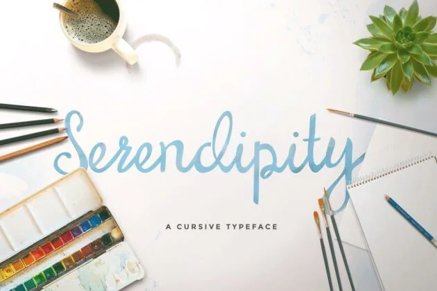 A Serendipity Font Poster 3