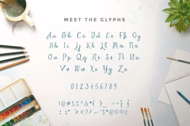 A Serendipity Font Poster 4