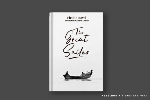 Abselhon handwritten signature font Poster 2