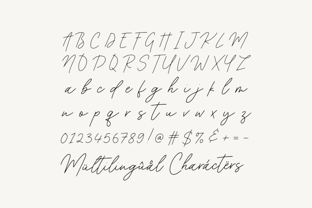 Acoustica Monoline Handwritten Font Poster 4