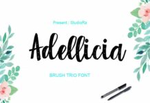 Adellicia Trio Font Script Poster 1