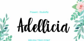 Adellicia Trio Font Script Poster 1