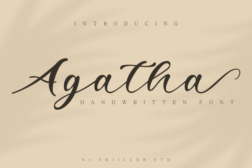 Agatha Handwritten Font Poster 2