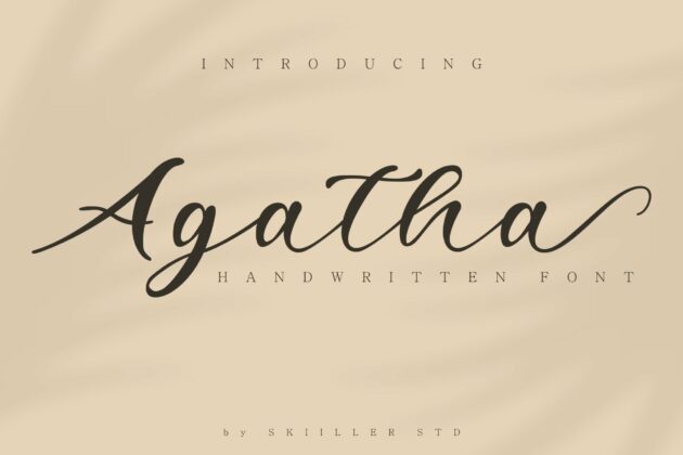 Agatha Handwritten Font Poster 2