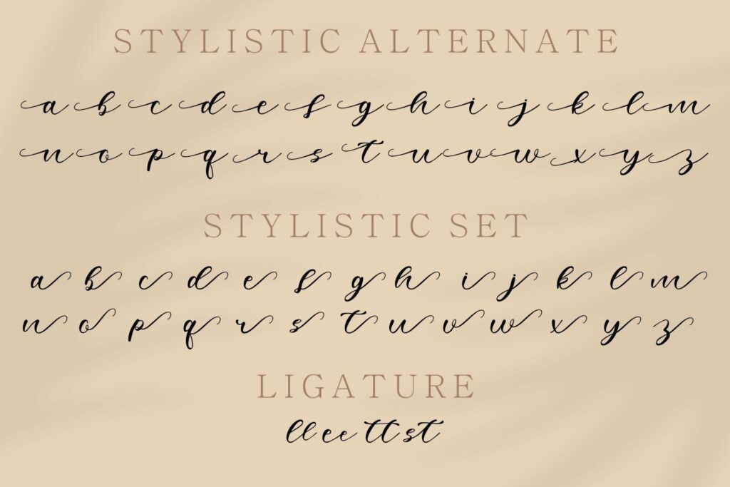 Agatha Handwritten Font Poster 3