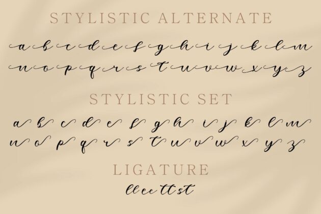 Agatha Handwritten Font Poster 3