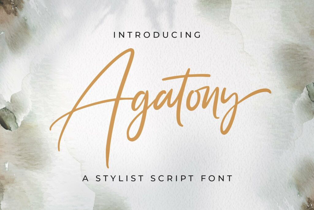 Agatony - Handwritten Font Poster 5