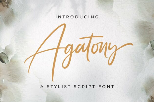 Agatony - Handwritten Font Poster 5