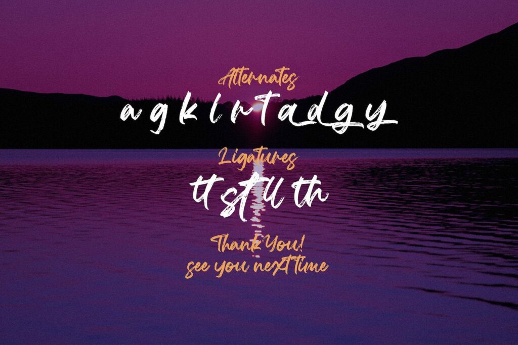 Agethsa - Textured Brush Font Poster 1