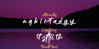 Agethsa - Textured Brush Font Poster 1
