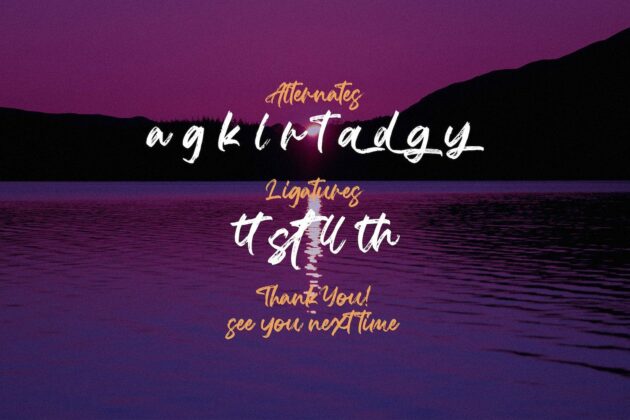 Agethsa - Textured Brush Font Poster 1