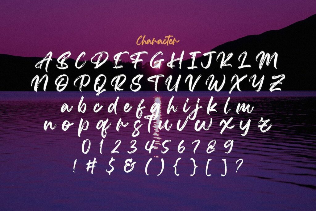 Agethsa - Textured Brush Font Poster 4