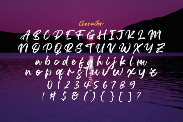 Agethsa - Textured Brush Font Poster 4