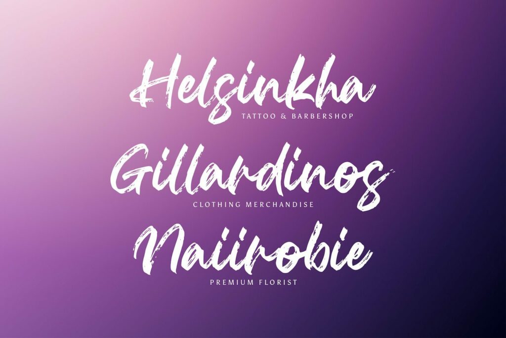 Agethsa - Textured Brush Font Poster 5