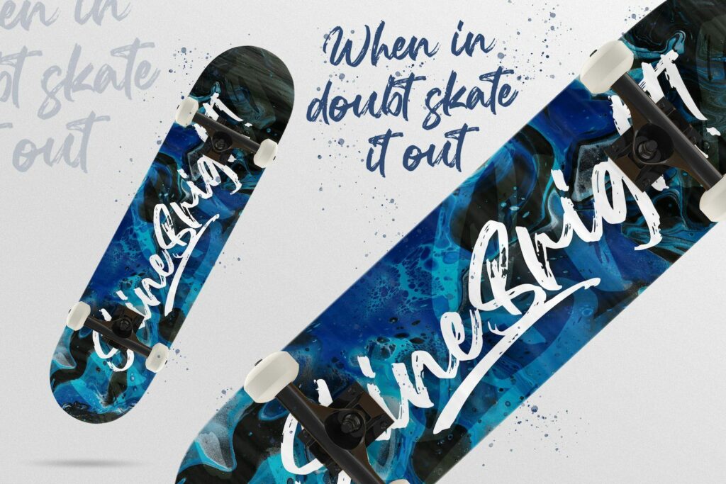 Agethsa - Textured Brush Font Poster 7