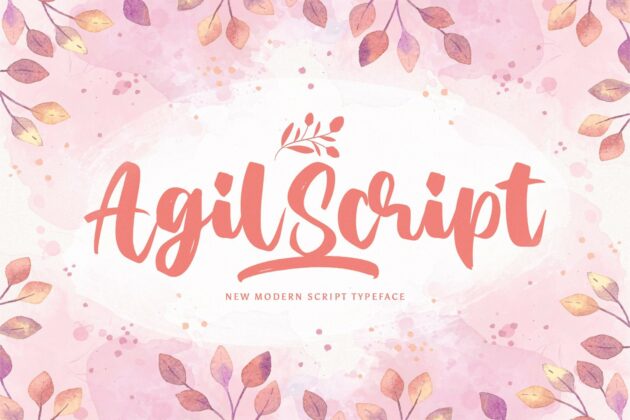 Agil Script - Handwritten Font Poster 2
