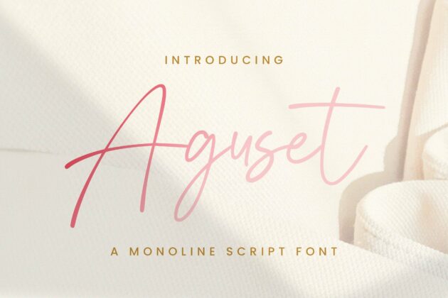 Aguset - Handwritten Font Poster 3
